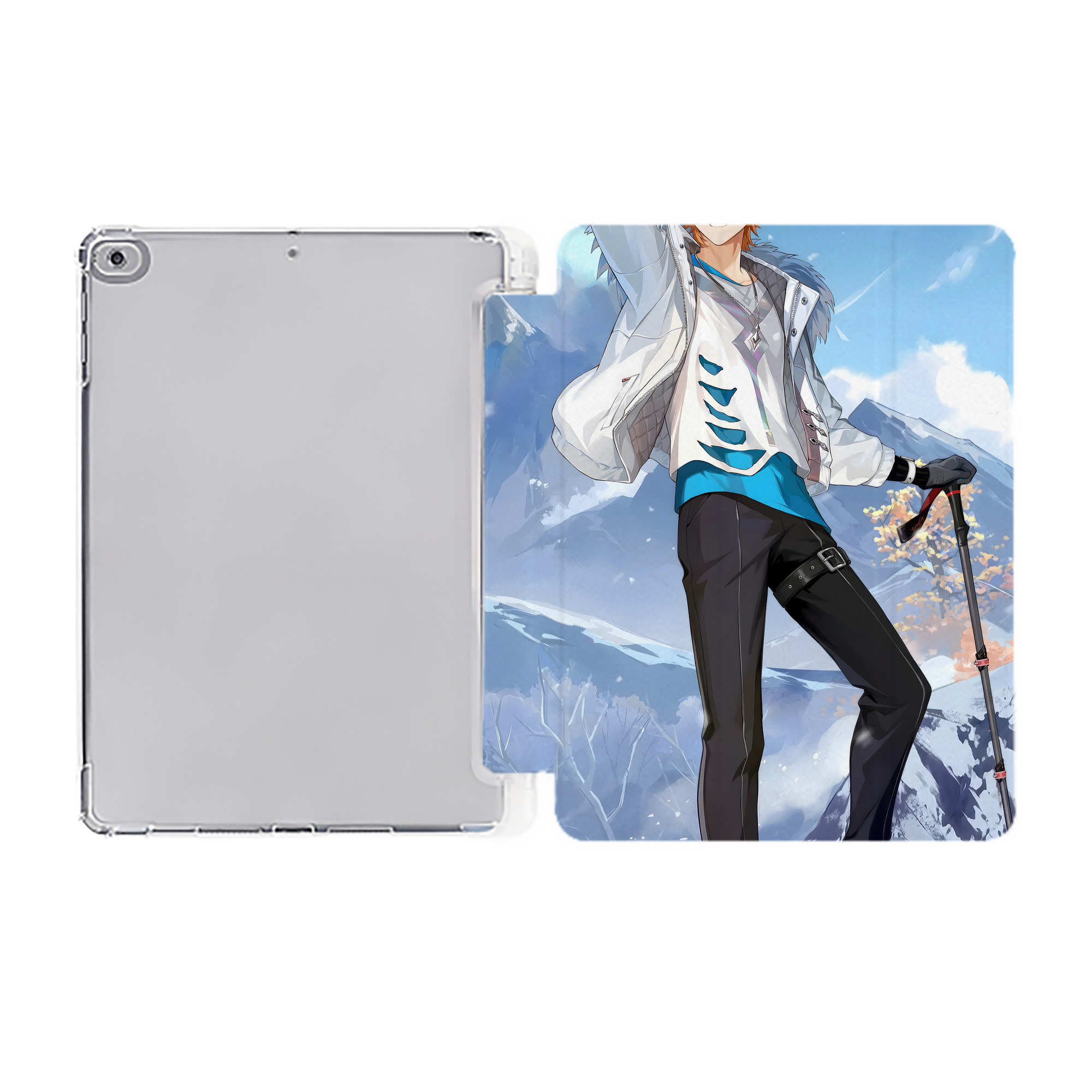 げんし神 genshin IPad ケース ペン収納付き 三つ折りスタンド PUレザー×シリコン 対応機種9.5/10.5/10.9インチ